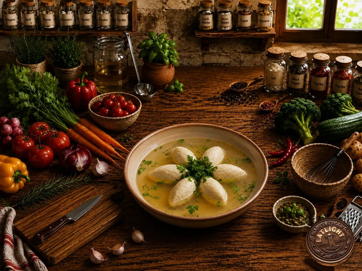 Chicken Quenelles in Broth