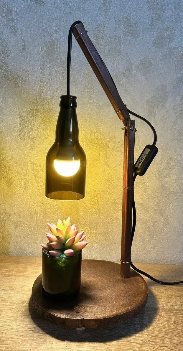 The Artisan Upcycled Bottle Lamp