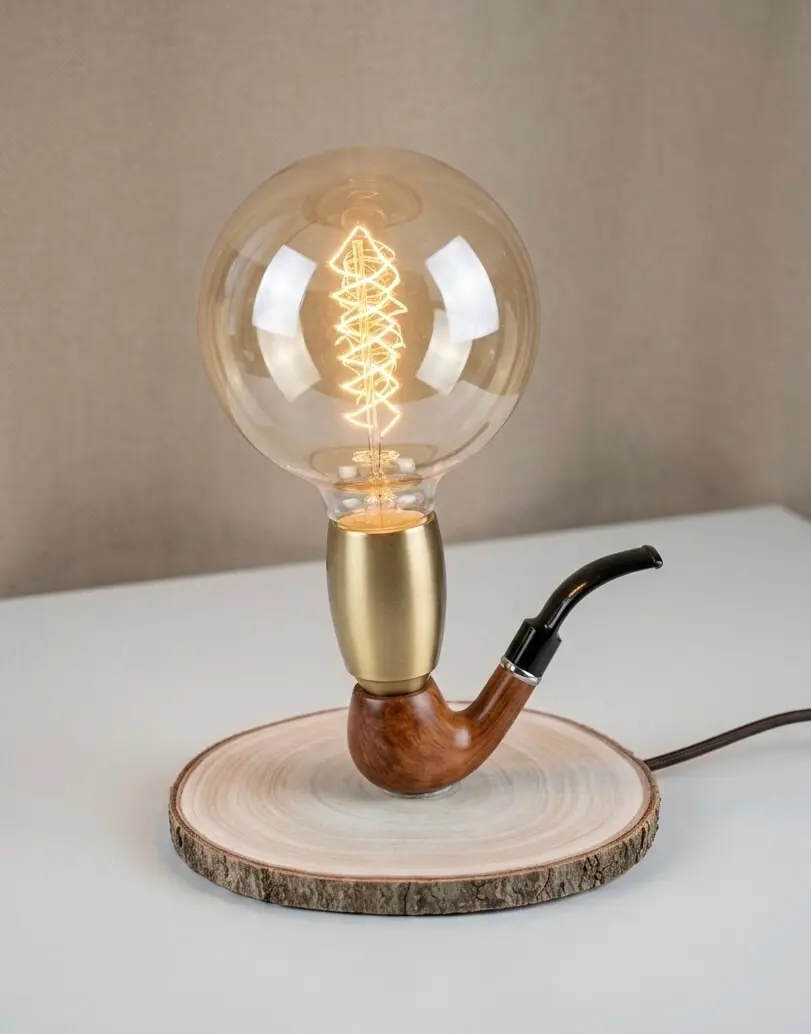 The Sherlock Tobacco Pipe Accent Lamp